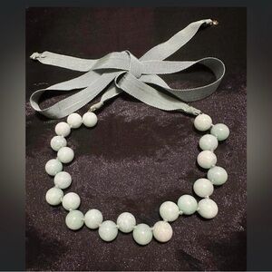 Vintage Jade Ribbon Necklace